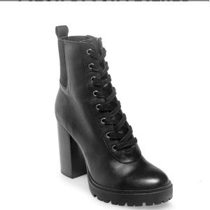 Latch Black Leather Steve Madden